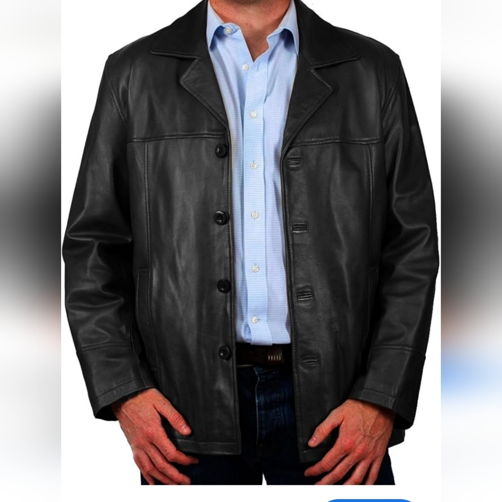 Mens Wilson Leather M. Julian Black Leather Jacket/Coat Size M